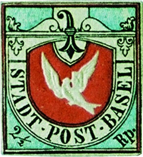 unused Basel Dove stamp